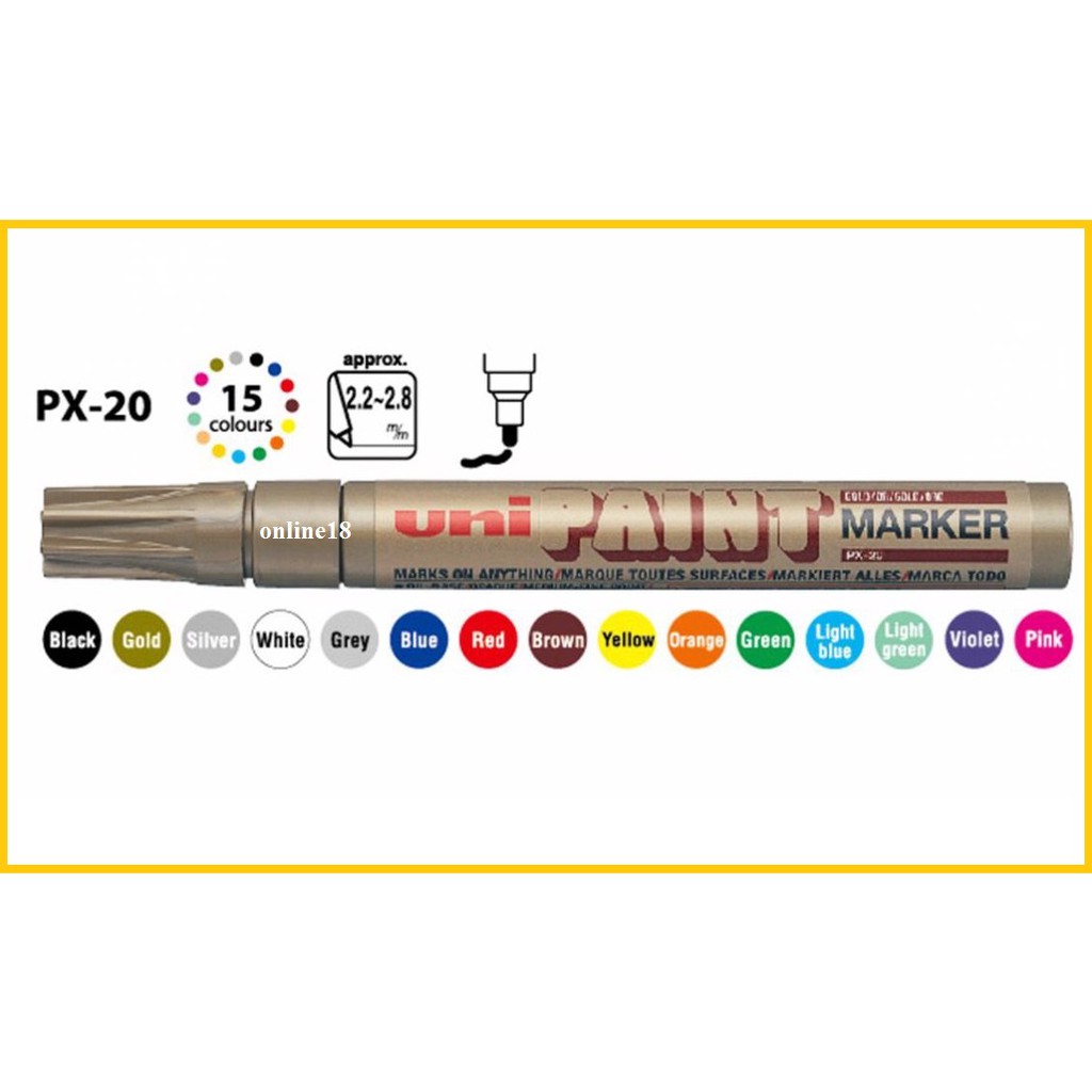Bút sơn Uni Paint Marker PX20 nét 2.2 - 2.8mm