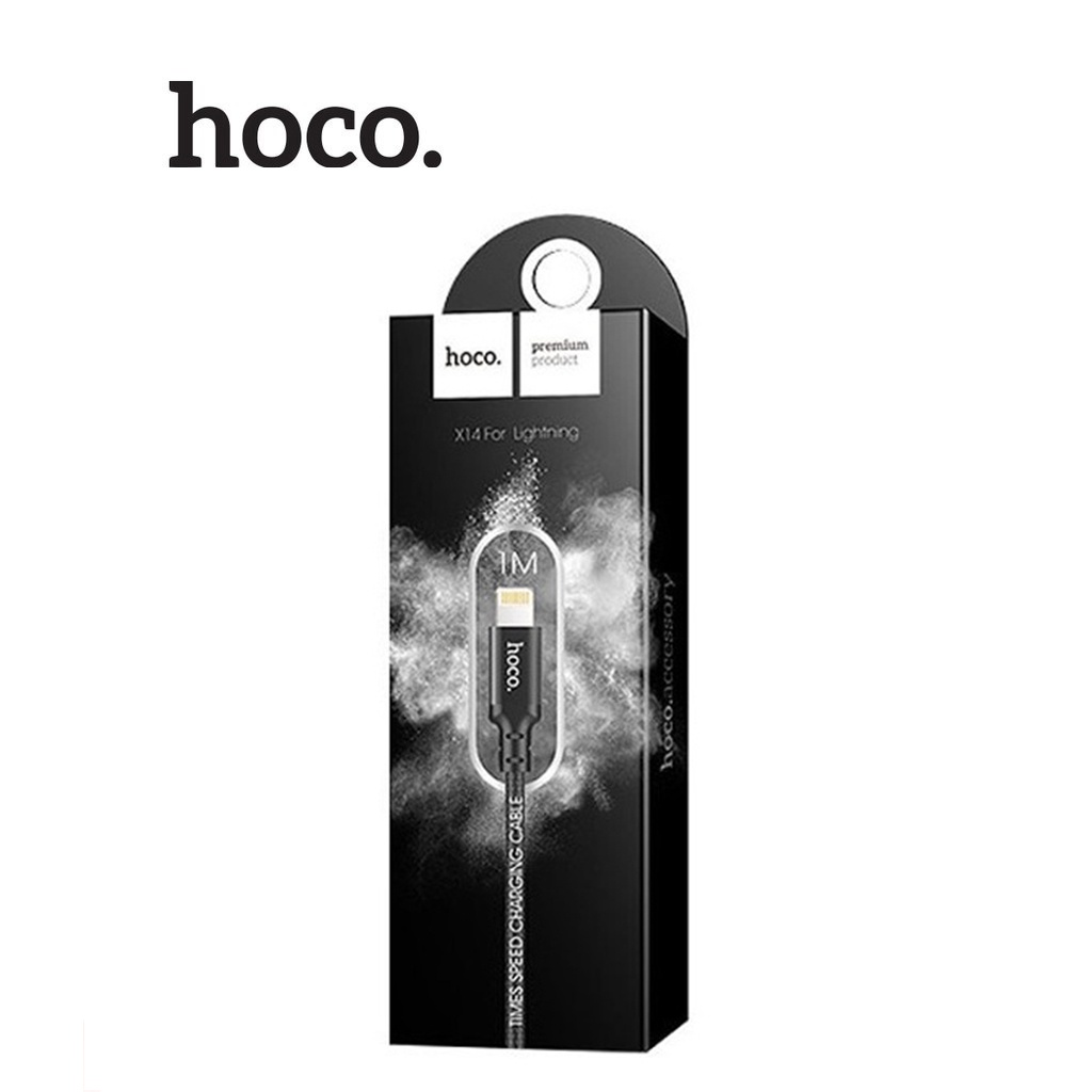 Cáp sạc Hoco X14 dây dù siêu bền chống gãy gập dài 1M cho IP/tablet táo