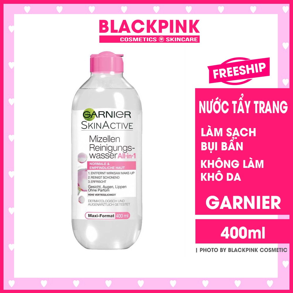 Nước tẩy trang Garnier Skin Active - Làm sạch mọi bụi bẩn, lớp trang điểm mà không làm khô da