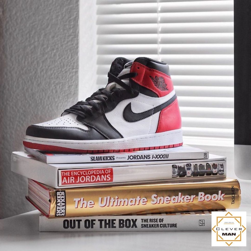 (FREESHIP+QUÀ) Giày thể thao AIR JORDAN 1 Retro High Bred Toe màu đỏ trắng cổ cao | BigBuy360 - bigbuy360.vn