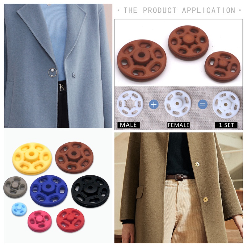 Set 10 nút bấm nhựa 7mm/10mm/13mm/15mm/18/21mm