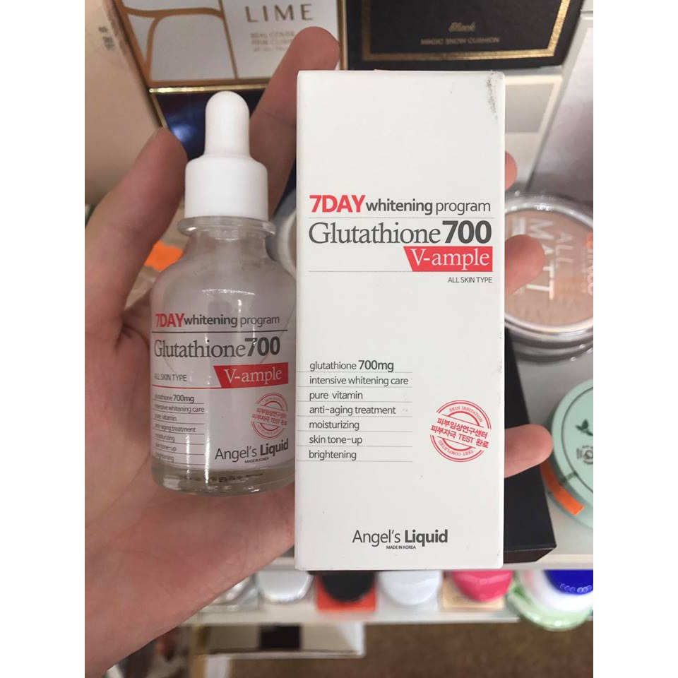 Huyết Thanh Trắng Da 7 Days Whitening Program Glutathione 700 V-ample