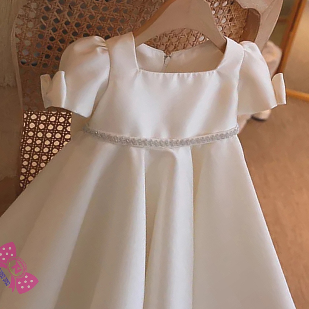 Váy bé gái phi mờ Trắng Sang Trọng - Váy Công Chúa TN2330010