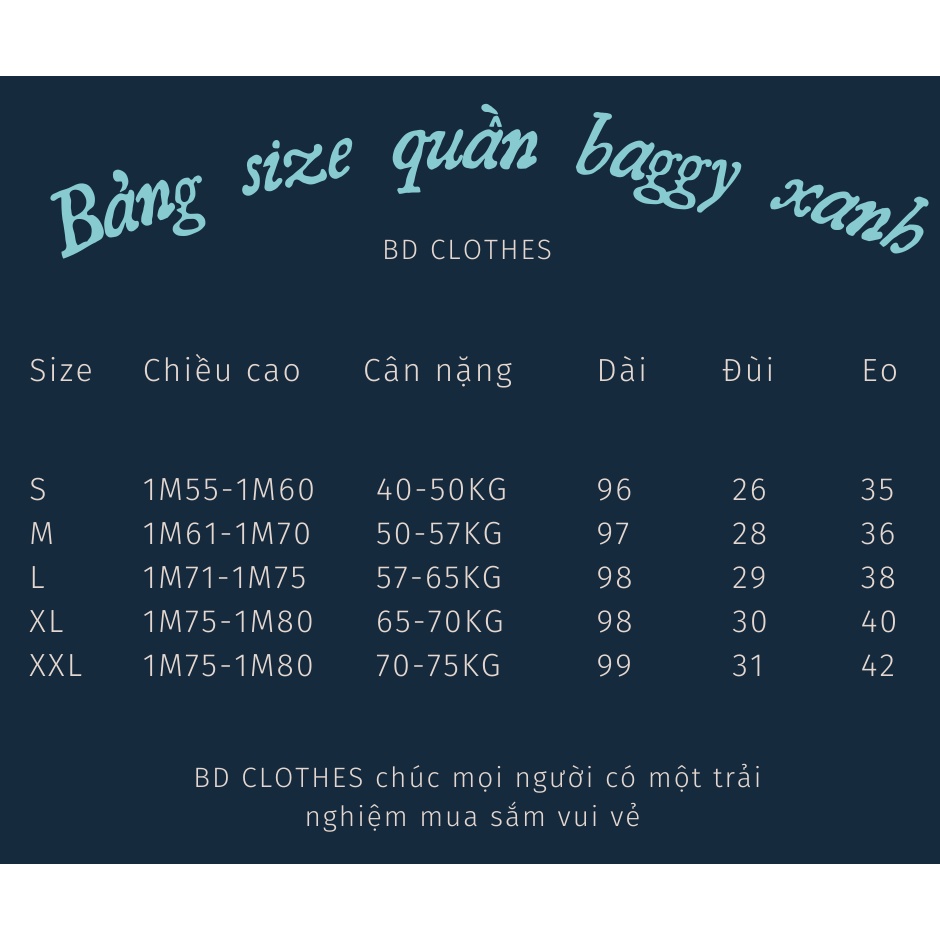 Quần baggy  màu xanh trơn nam nữ phong cách unisex - BD CLOTHES | BigBuy360 - bigbuy360.vn