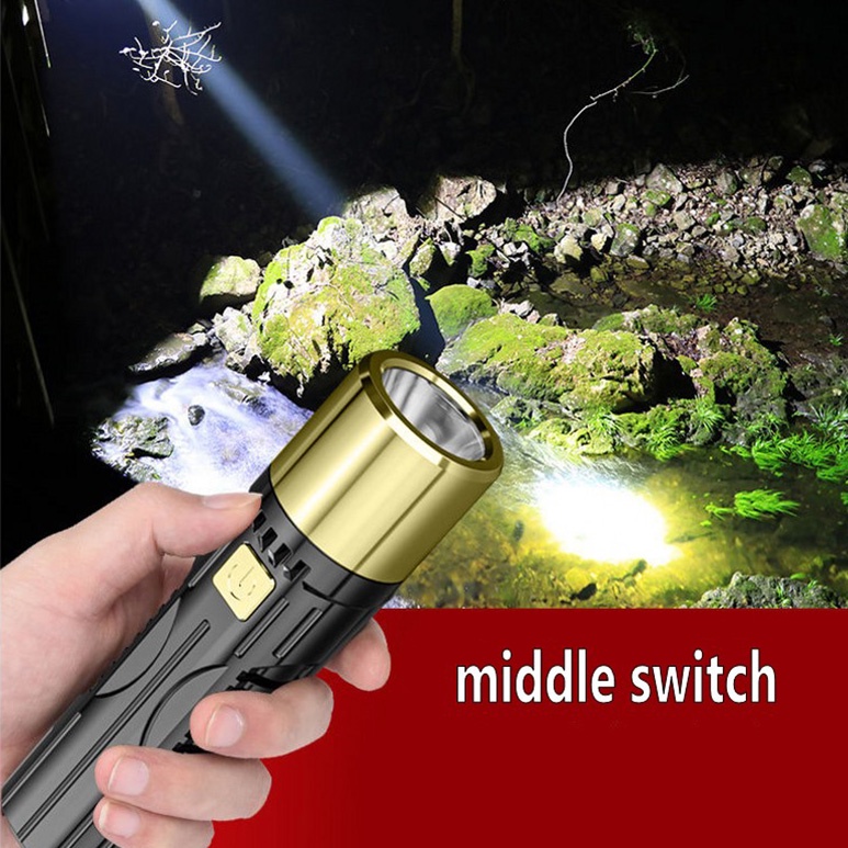 Đèn Pin Cầm Tay Chống Nước Có Thể Sạc Lại Bằng ABS