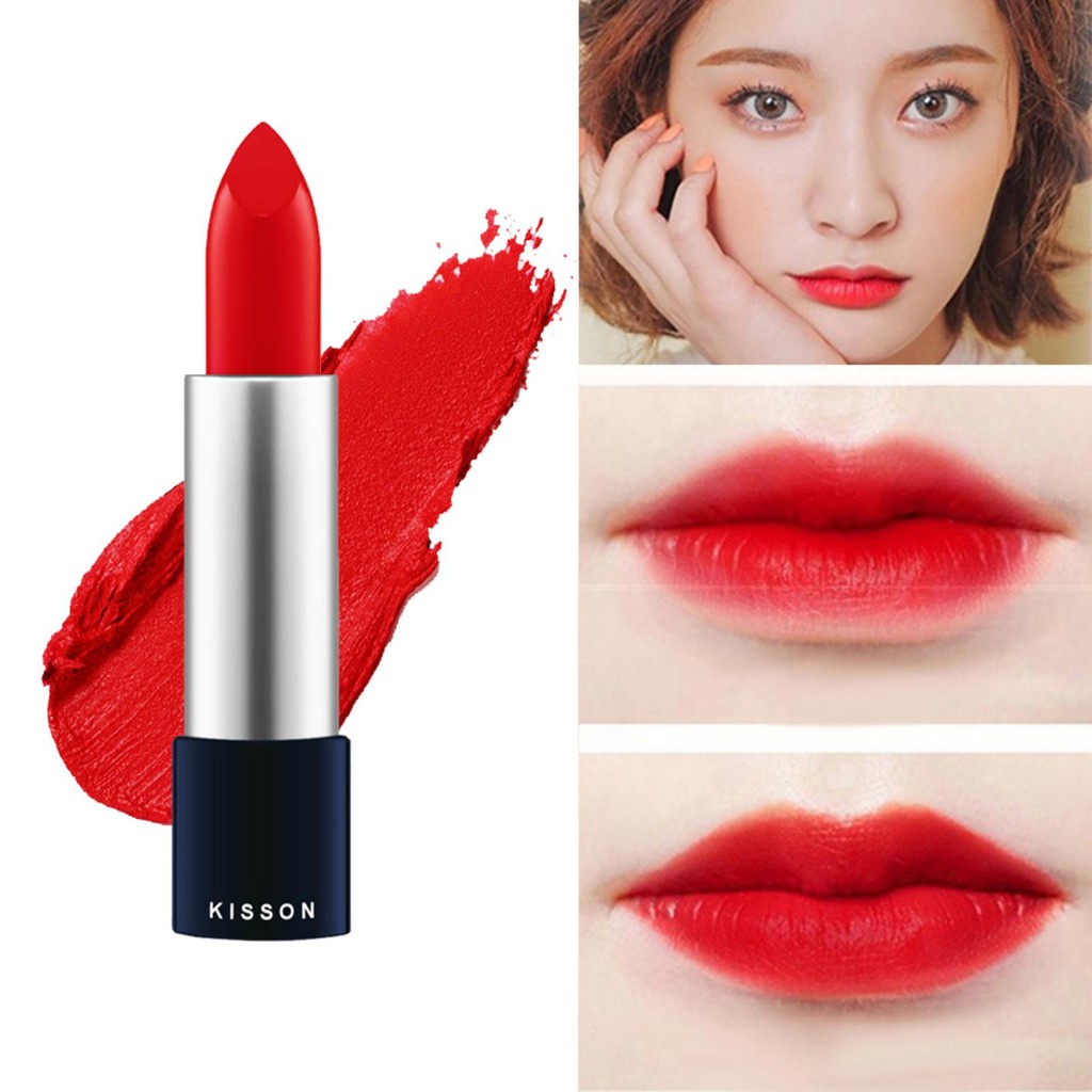 Son lì KISSON MATTE LIPSTICK KN01 ( Màu đỏ tươi )Son lì