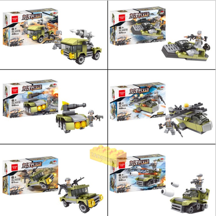 Đồ chơi lắp ráp Lego - Tàu quân sự - 6 IN 1 -  Kích thích sáng tạo cho bé - Trò chơi Xếp hình mô hình nhân vật