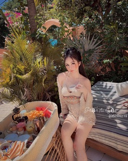 Set bikini len móc be