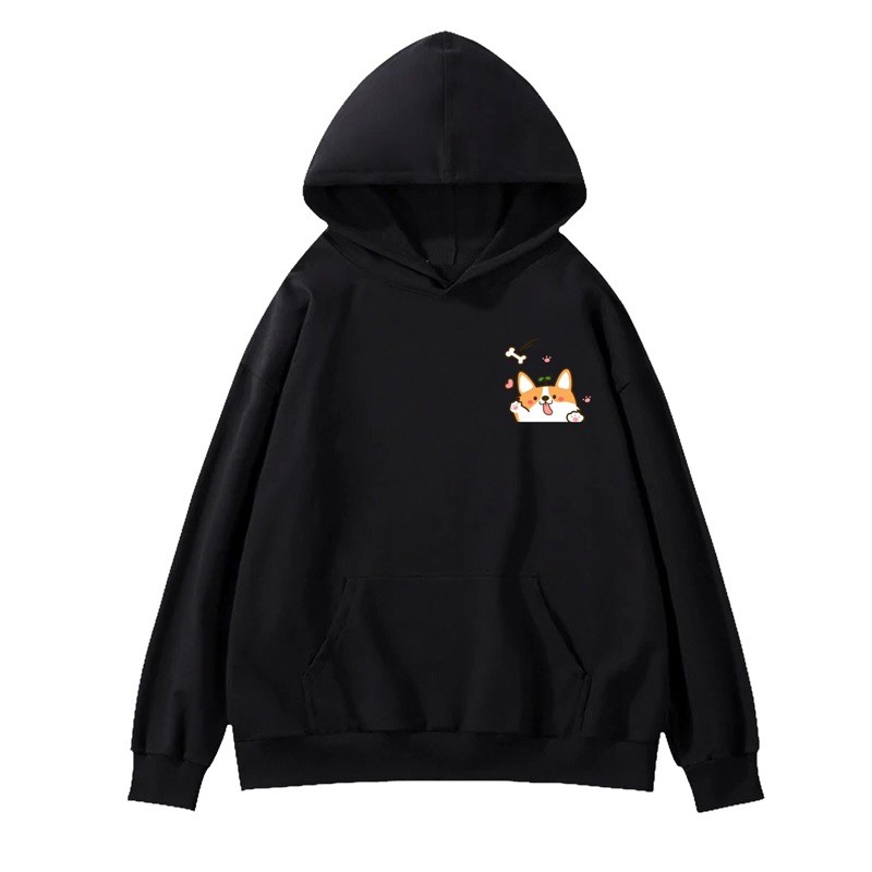 ÁO HOODIE NỈ BÔNG CUTE CORGI | BigBuy360 - bigbuy360.vn