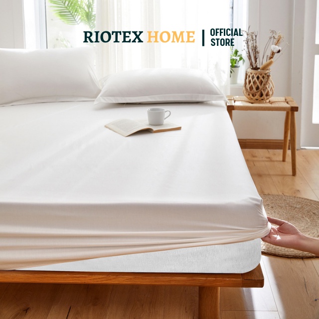 Drap-Ga Chuyên Dùng Khách Sạn Trắng Trơn Riotex, Vải T300 80% - 100% cotton, Chuyên Khách Sạn 3-5 Sao