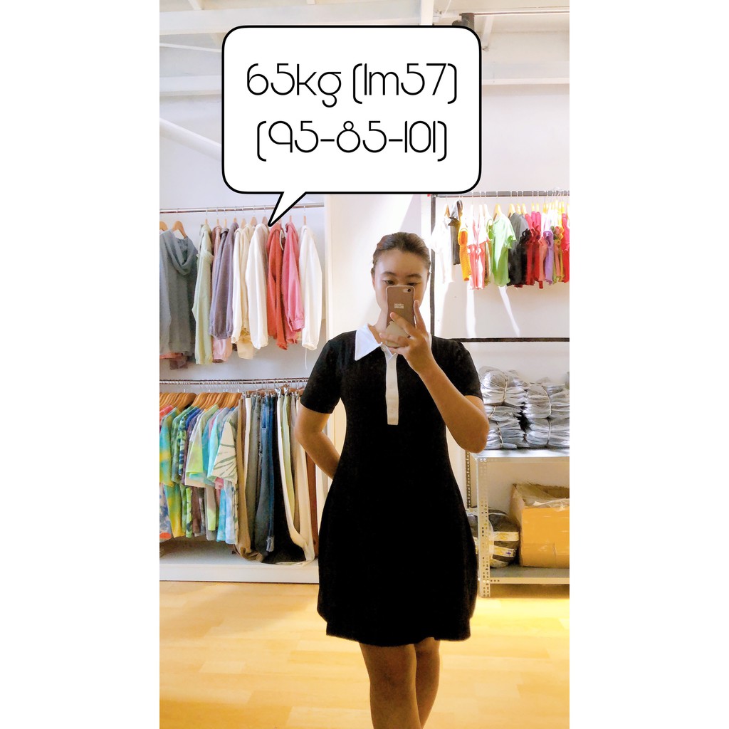 Váy Bigsize (60-78kg) Polo Nữ SANJOLI Đầm Công Sở Big Size Lớn, Dự Tiệc Trẻ Trung, Họa Tiết Cổ Trắng, Vải Thun VD024 | BigBuy360 - bigbuy360.vn