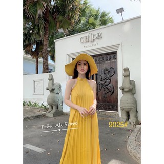 9025. đầm yếm dập ly