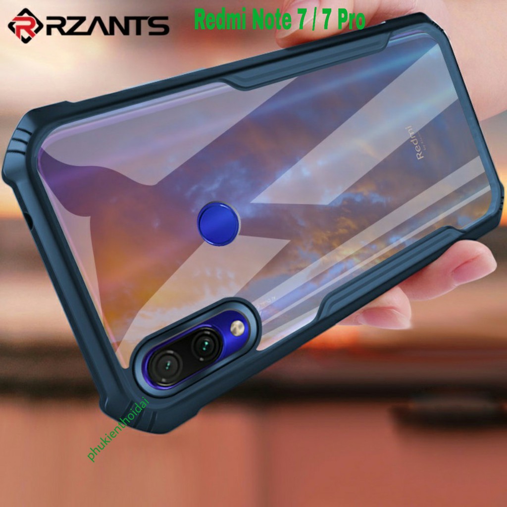 Ốp lưng Xiaomi Redmi Note 7 / Note 7 Pro chống sốc thể thao lưng trong viền màu kiểu dáng Xundd chống sốc chống ố vàng 2