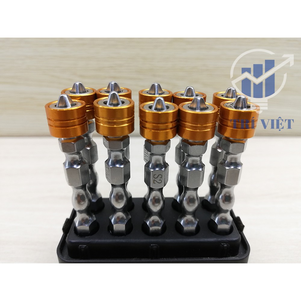 [Chính hãng] Bộ 10 Đầu Bắn Vít 2 đầu 4 cạnh (bake) Golden Dragon - Cao Cấp