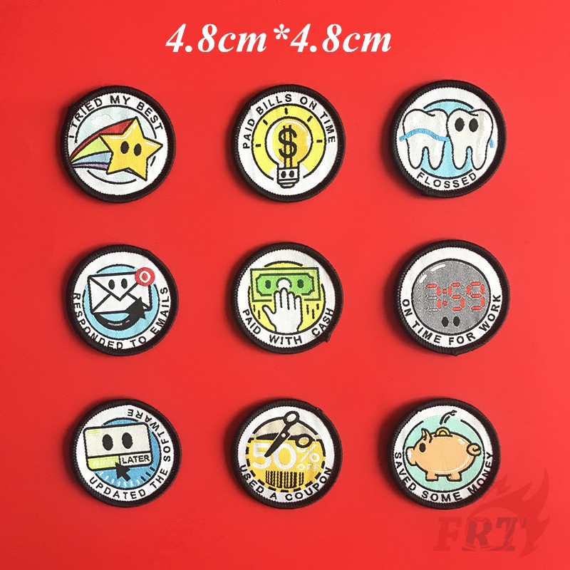 Set 1 / 3 Miếng Vá Ủi Quần Áo Hình Bàn Ủi 4.8cm