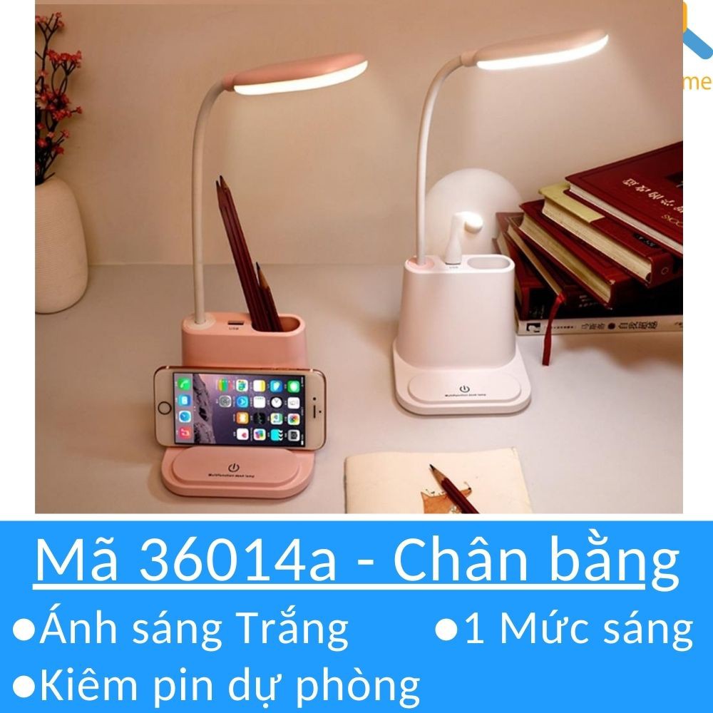 Đèn học để bàn sạc tích điện kiêm Pin dự phòng và Quạt mini chống cận thị mã 36014.36023a