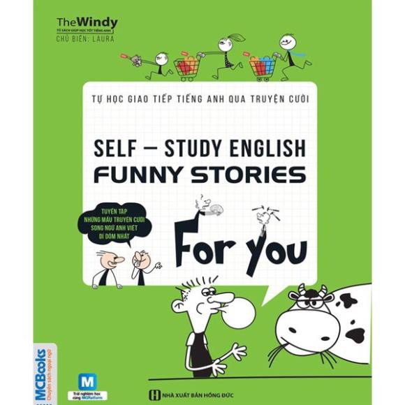 Sách Self-study English - Funny Stories for you - Tự học giao tiếp tiếng Anh qua truyện cười Tặng Bookmark