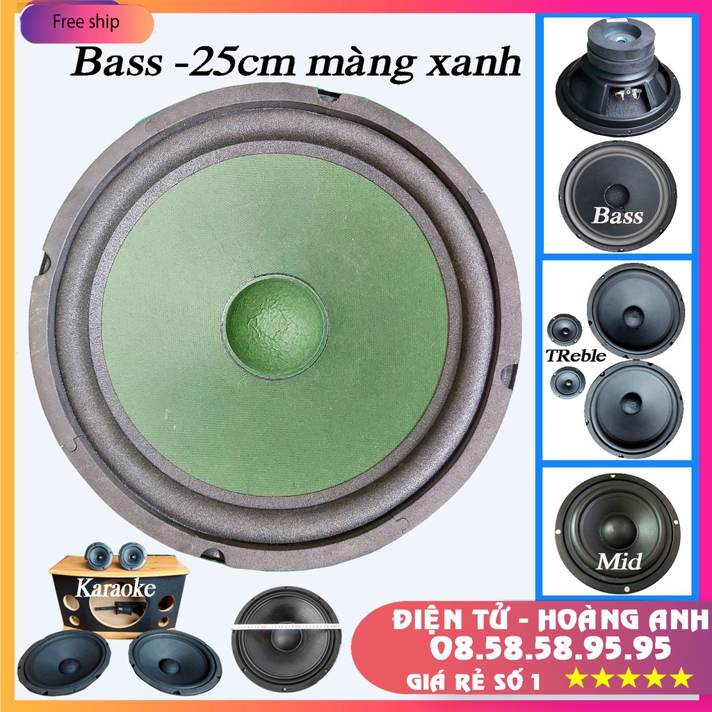 LOA BASS FULL 25 Coil 36mm - 4 lớp - Màng xanh chuyên dùng  cho loa kéo  VÀ AMPLI NHỎ giá trên là 1 chiếc