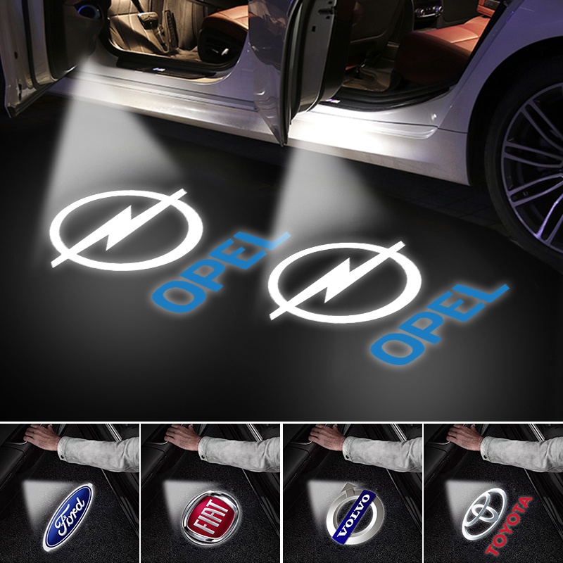 1 Đèn LED Chiếu Logo Chào Mừng Gắn Cửa Xe Hơi Opel Audi Peugeot