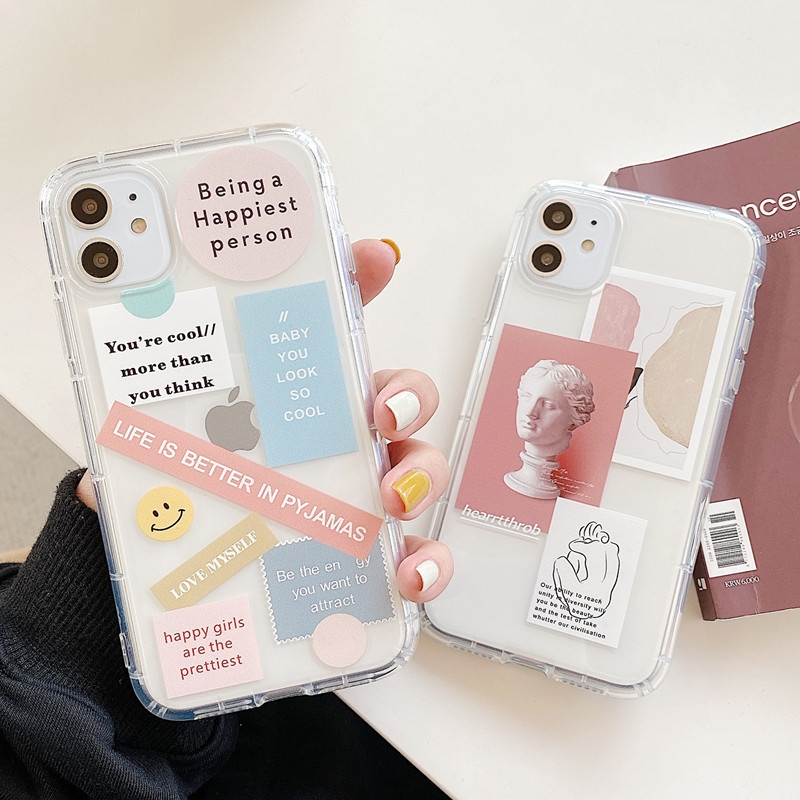 Ốp điện thoại mềm trong suốt in chữ cho Samsung Galaxy A51 A71 A7 2018 J7 Prime M10 A10 A20 A30 A50 A50S A30S A70