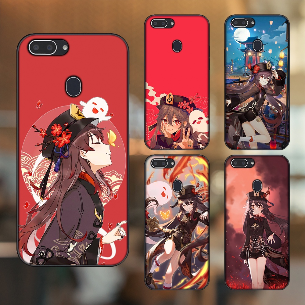 Ốp lưng Realme 2 viền đen in hình Hutao Genshin Impact