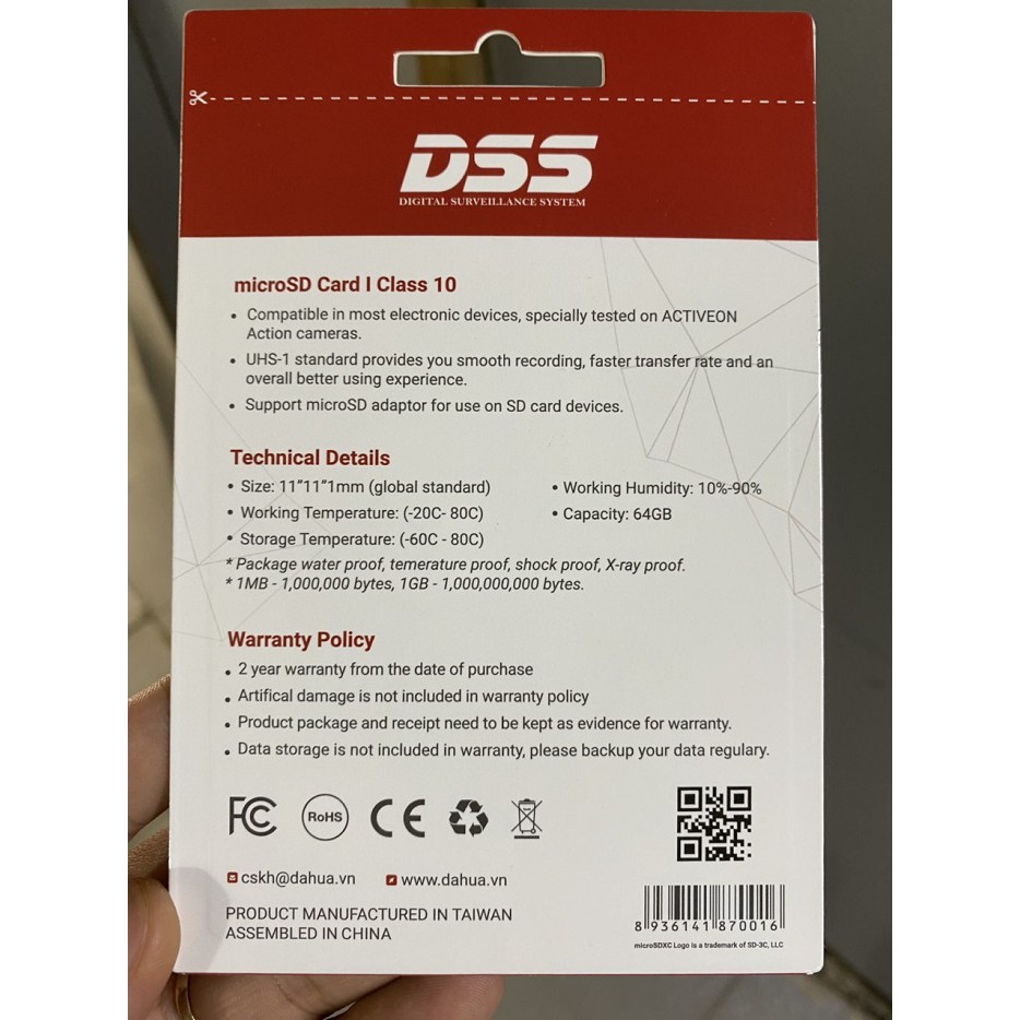 Thẻ Nhớ 32GB 64GB 128GB DAHUA DSS