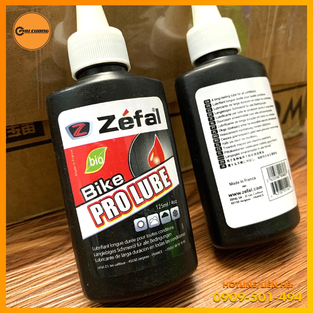 Dầu Bôi Trơn Bảo Vệ Sên Xe Đạp Thể Thao Toàn Diện Zéfal Chain Lube - Giảm Ma Sát, Tiếng Ồn Khi Chạy Xe