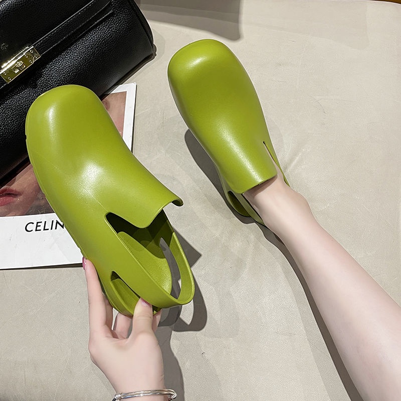Giày Sandal Đế Bằng Chống Trượt Chống Thấm Nước Thời Trang Đi Biển Cho Nữ