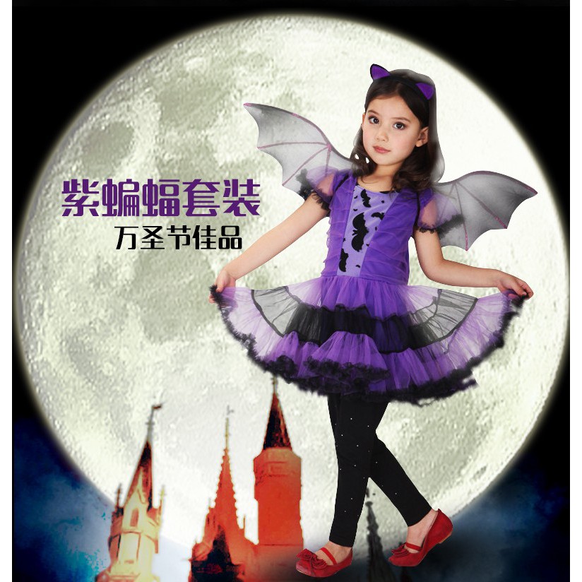 Váy người Dơi - Trang Phục Hóa Trang Halloween ( Purple Bat Girl )