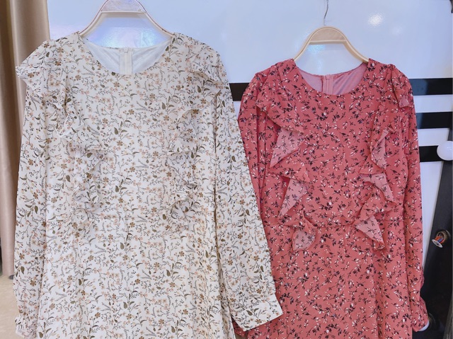 Váy hoa nhí vintage viền bèo Ulzzang🌻 Hàng Quảng Châu | BigBuy360 - bigbuy360.vn