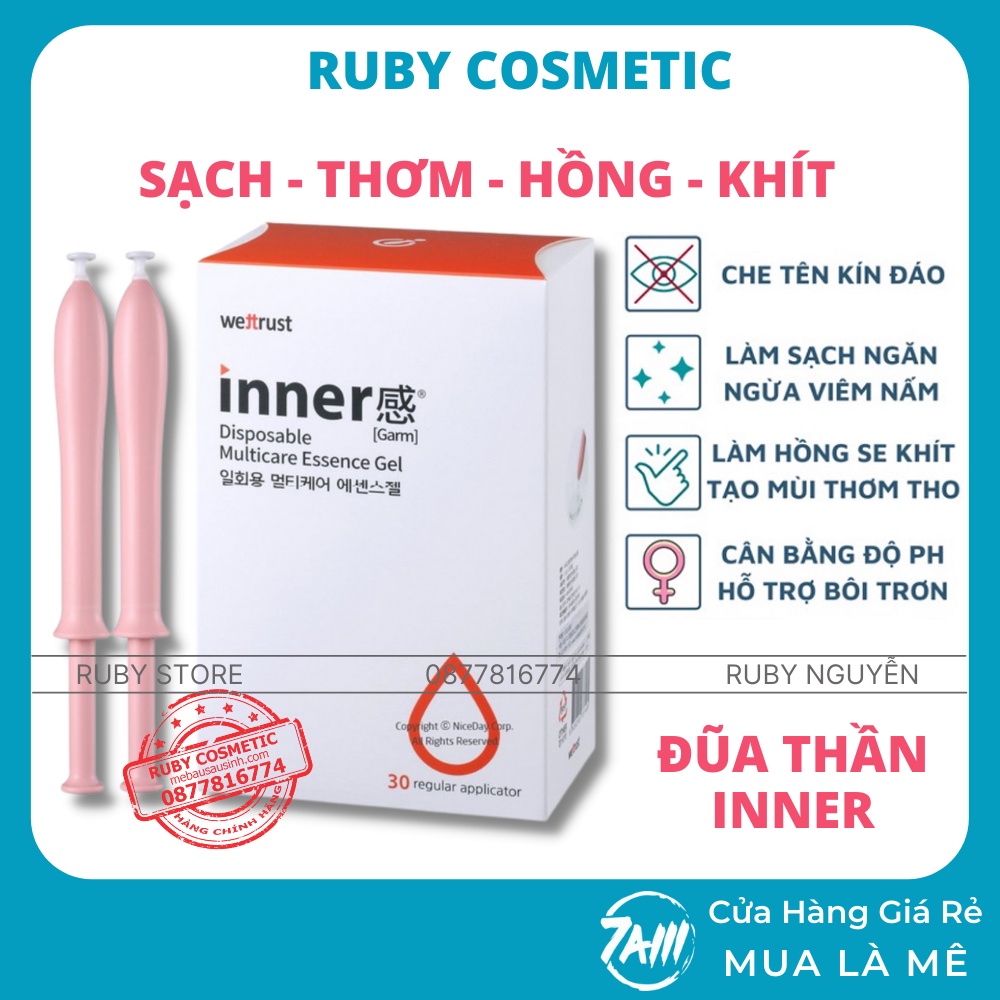 Dung Dịch Vệ Sinh Phụ Nữ CHÍNH HÃNG Đũa Thần Inner Gel Se Khít Vùng Kín Số 1 Hàn Quốc Sạch Thơm Hồng Cô Bé RUBY STORE