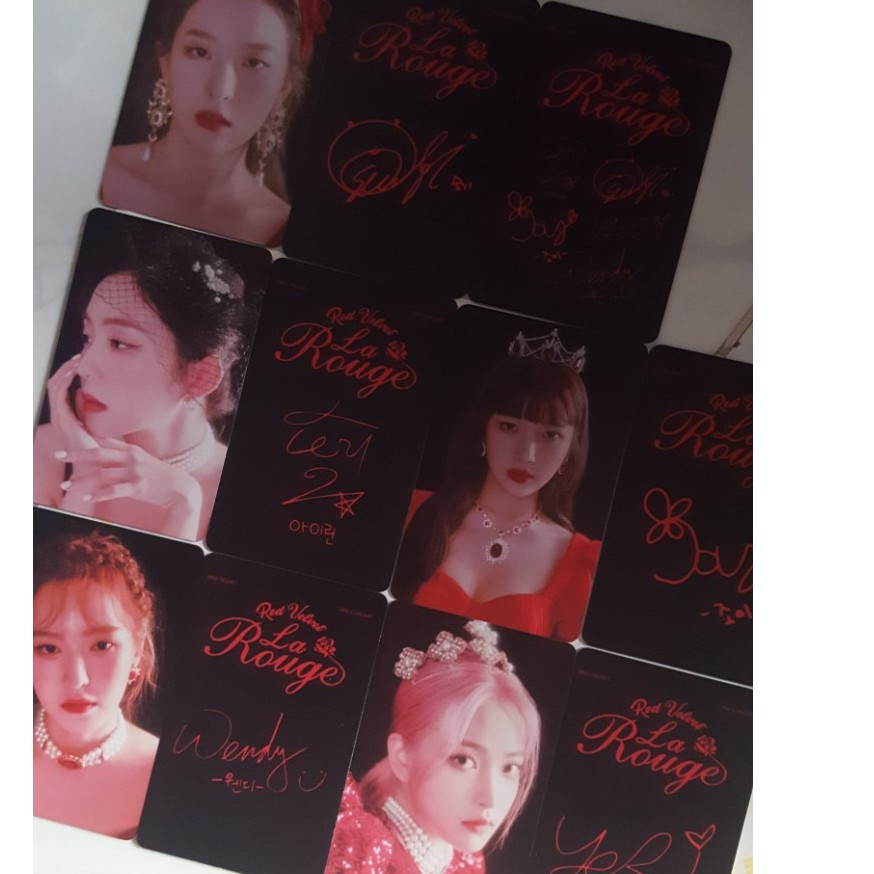 Mua 10 thẻ tặng 1 thẻ card nhựa Red Velvet - La Rouge concert có chữ ký, có in theo yêu cầu