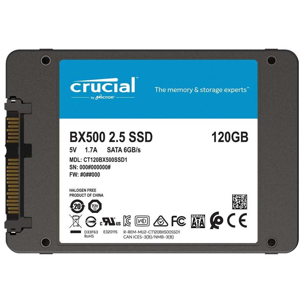 Ổ Cứng Crucial Sata 2.5 Internal Ssd 6gb / S 120gb - Bx500 - Màu Đen