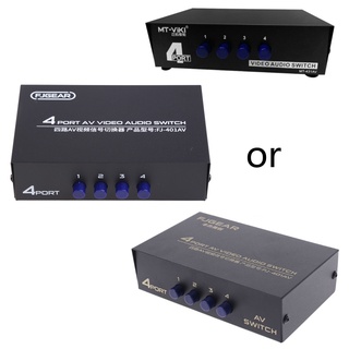 4 Port AV  Video RCA 4 Input 1 Output Switcher Switch Selector Splitter Box