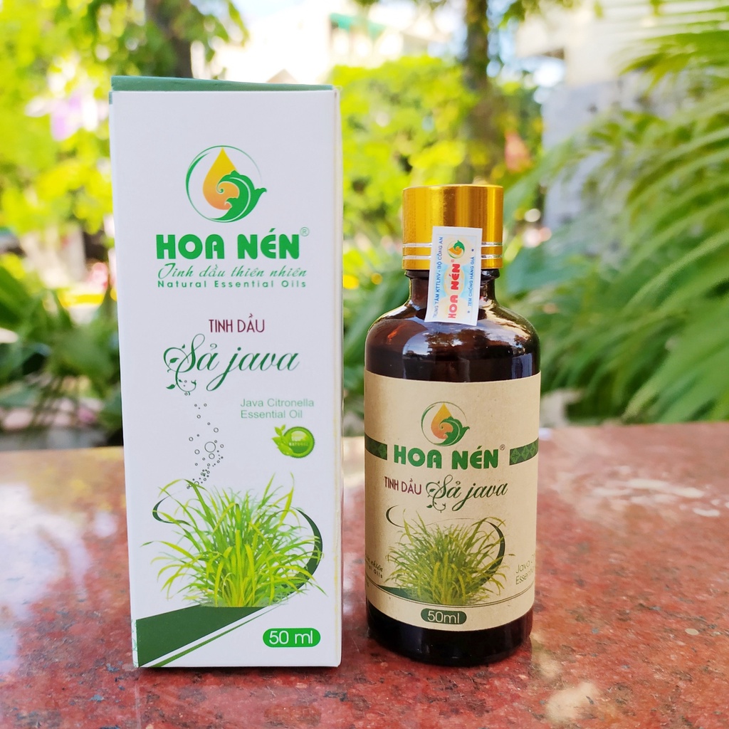 Tinh dầu sả java nguyên chất Hoa Nén 50ml - Giúp xông phòng đuỗi muỗi, khử mùi, diệt khuẩn hiệu quả