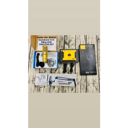 COMBO HÁT LIVESTREAM MIC BM900 + SOUNDCARD K10 GIÁ TỐT