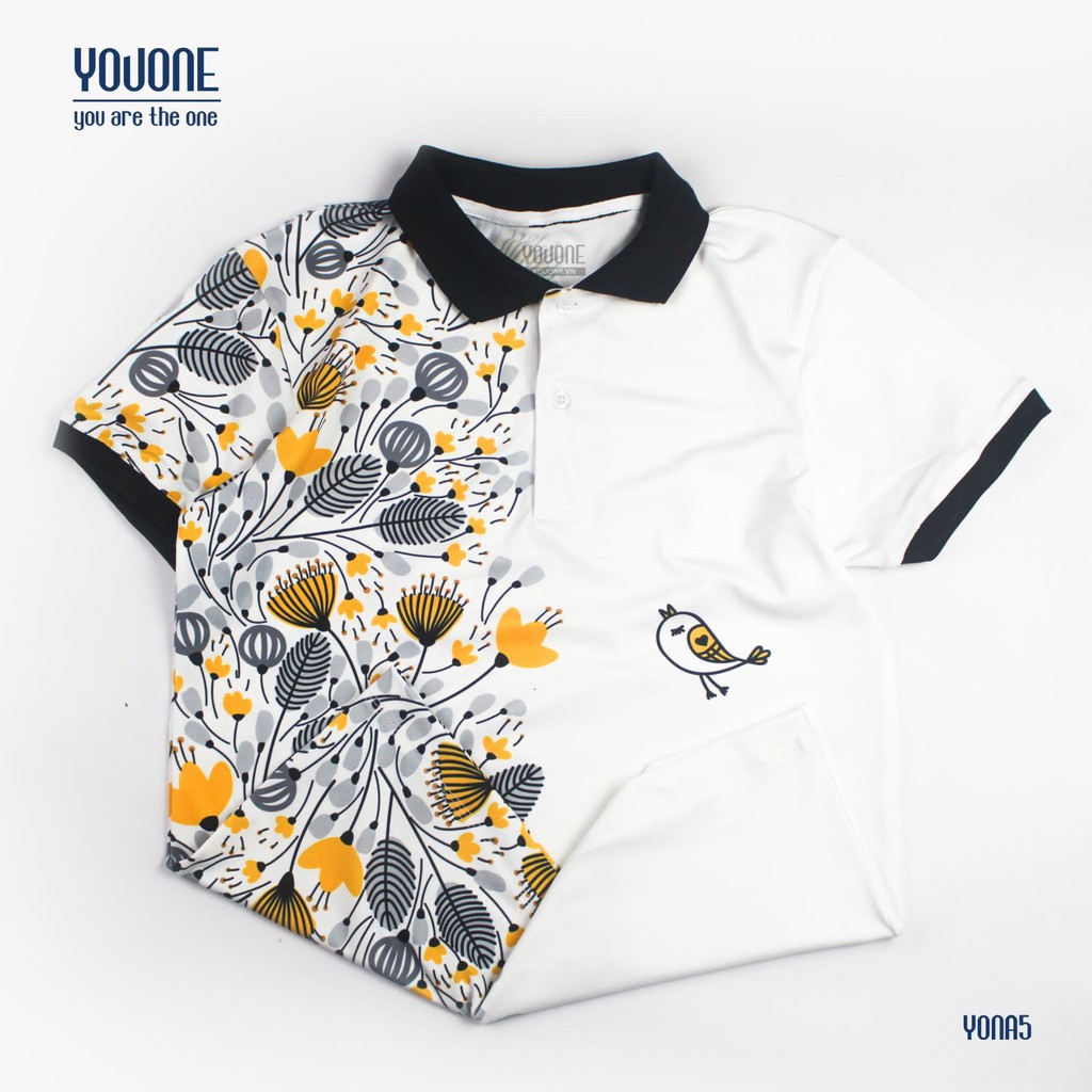 Áo polo nam cổ bẻ YOUONE Floral Bird