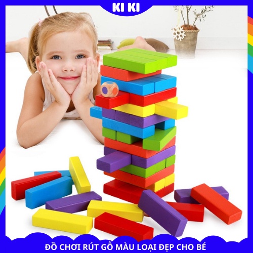 Đồ chơi thông minh cho bé trai, bé gái. Bộ rút gỗ màu loại to đẹp cho trẻ em, trẻ con 1 2 3 4 5 6 7 tuổi