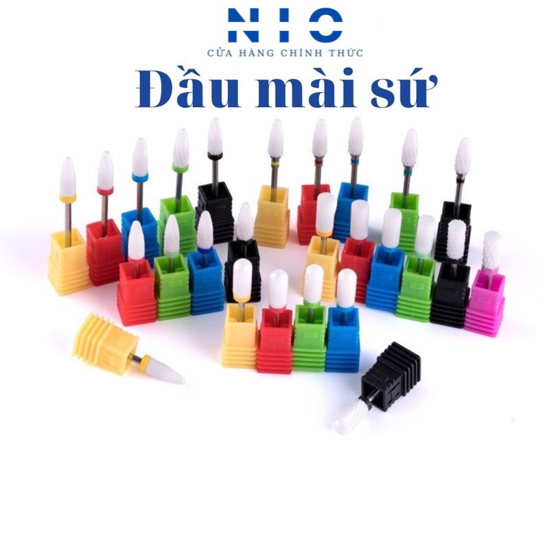 Đầu mài sứ ( 5 size ) [ cửa hàng dụng cụ nối mi , dụng cụ làm móng , keo nối mi , sơn gel , móng giả ]