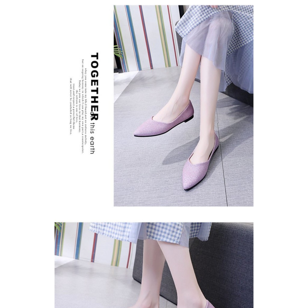 Giày Búp Bê Nữ Mũi Nhọn Thời Trang Hàn 2021 | BigBuy360 - bigbuy360.vn