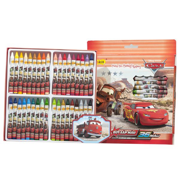 Bút sáp 36 màu Colokit Disney Cars CR-C032/CA