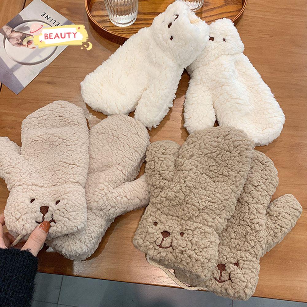 Đôi Găng Tay Gấu Bông Hoạt Hình Xinh Xắn