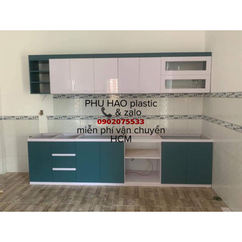 Tủ bếp nhựa vincoplas cao cấp đóng theo yêu cầu