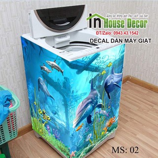 DECAL - TEM DÁN MÁY GIẶT CAO CẤP 🍀 FREESHIP 🍀 GIẢM 5K KHI NHẬP [...] Tranh trang Trí CÁ HEO 3D