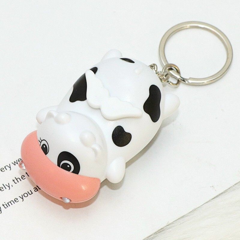 Móc khoá bò sữa phát sáng