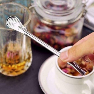Ống hút kèm thìa khuấy inox 304 siêu sang tiện lợi