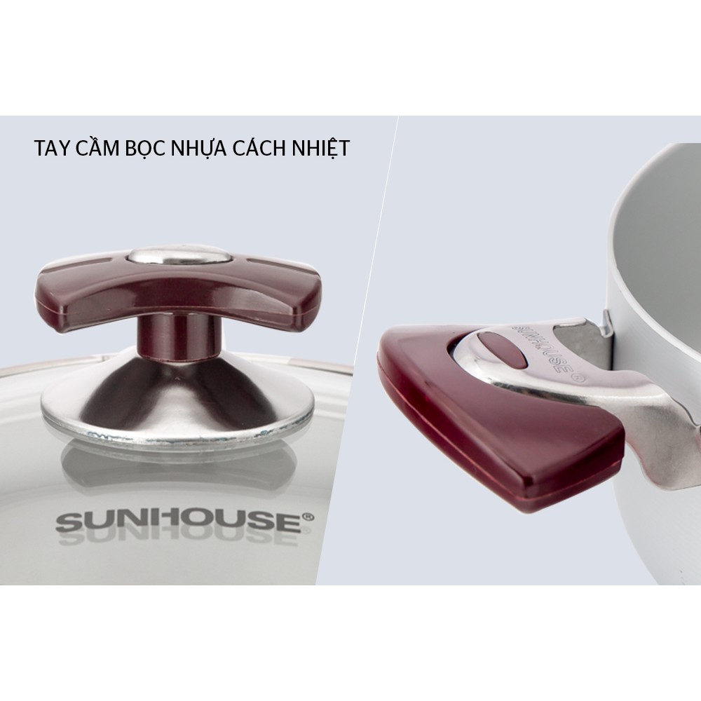 Bộ 3 Nồi Anod Cao Cấp SUNHOUSE SH8833 Siêu Bền Bỉ