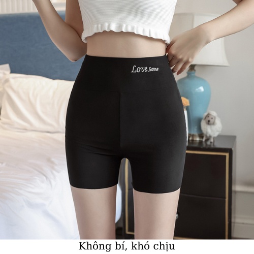 Quần Legging Đùi Nữ Cạp Cao Nâng Mông Co Giãn 4Chiều Lửng Ngố Đồ Mặc Dáng Ôm Bó Lưng Thun Tập Gym Yoga Elyfashion1