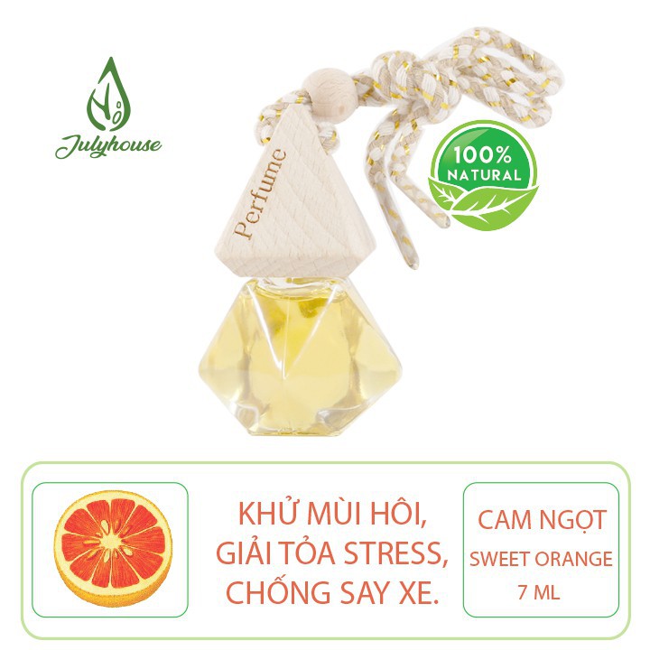 Tinh dầu Bạc Hà treo xe ô tô 7ml JULYHOUSE