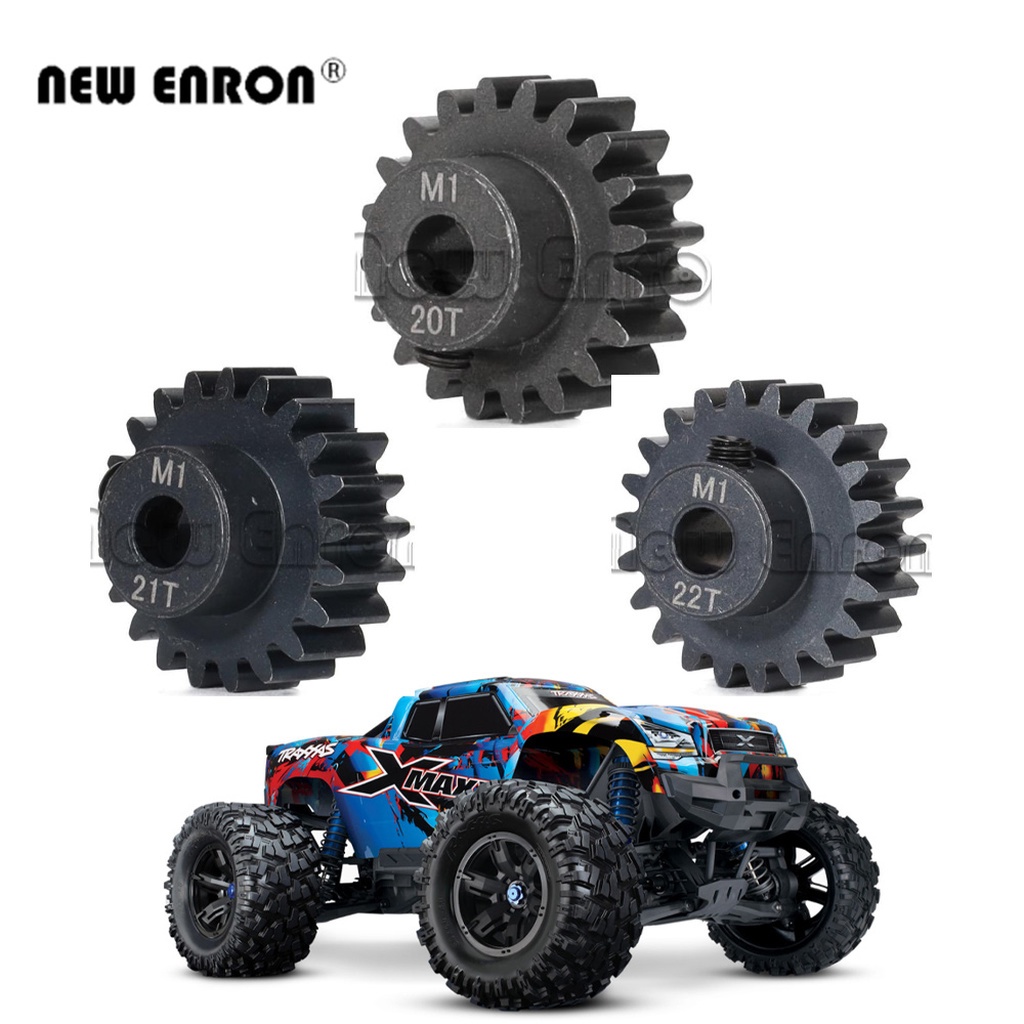 M1.0 20T 21T 22T Động cơ bằng thép cứng Pinion Gear 5MM Trục cho RC Car Part Xe tải ngắn gọn Traxxas 1/5 XMaxx X-Maxx 8S